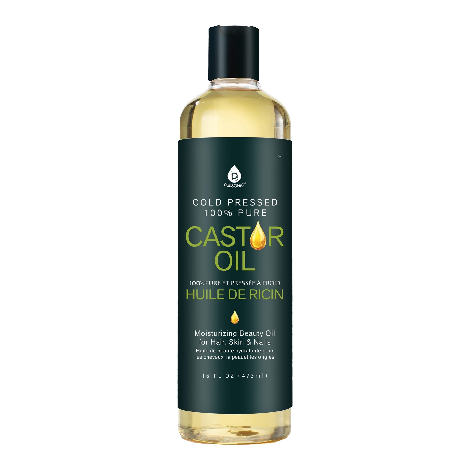 100% Pure Cold Pressed Castor Oil 16 Oz - Ramixor