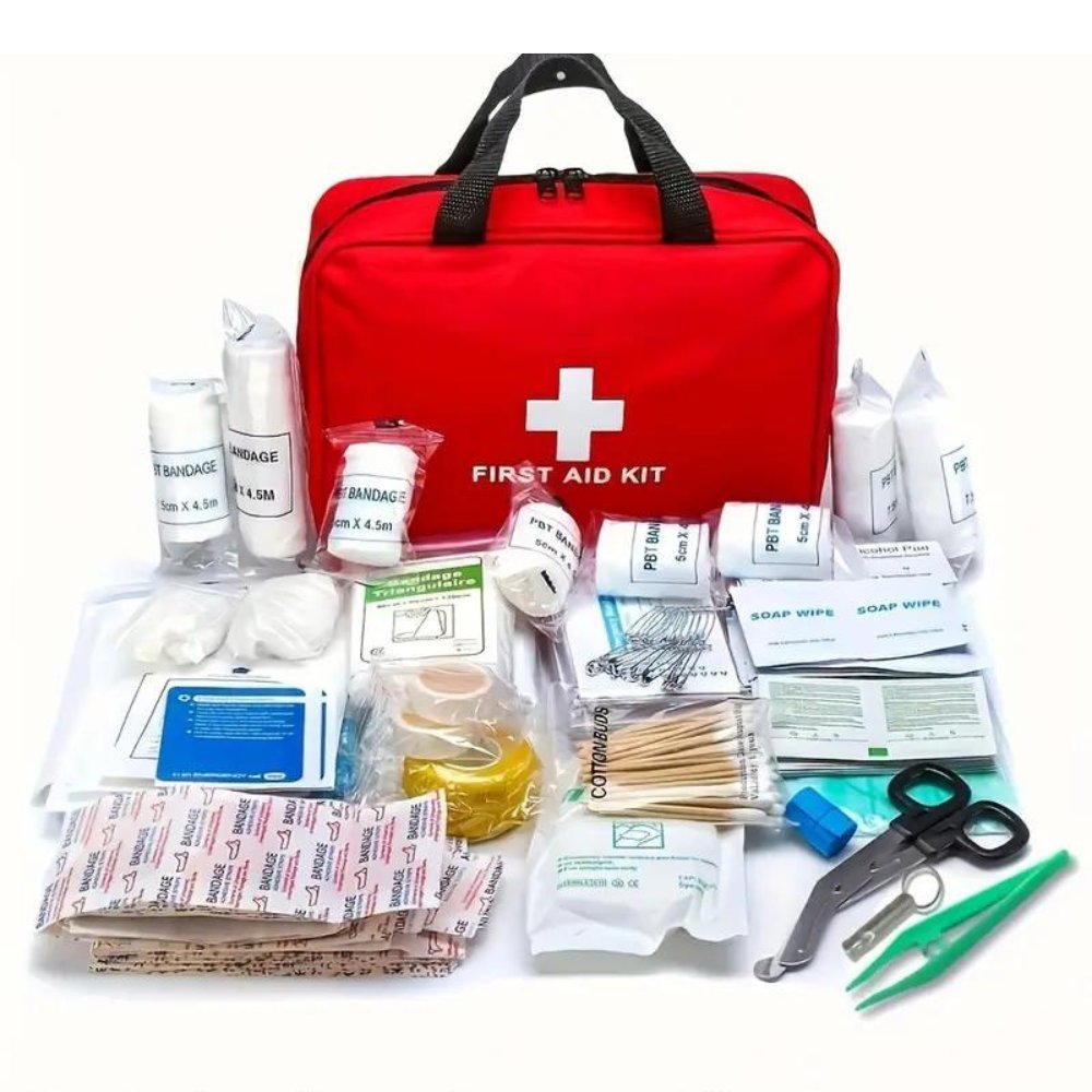 173pcs Large First Aid Kit: Portable Bag For Outdoor Hunting, Hiking, Camping And More - Including Emergency Supplies! - Ramixor