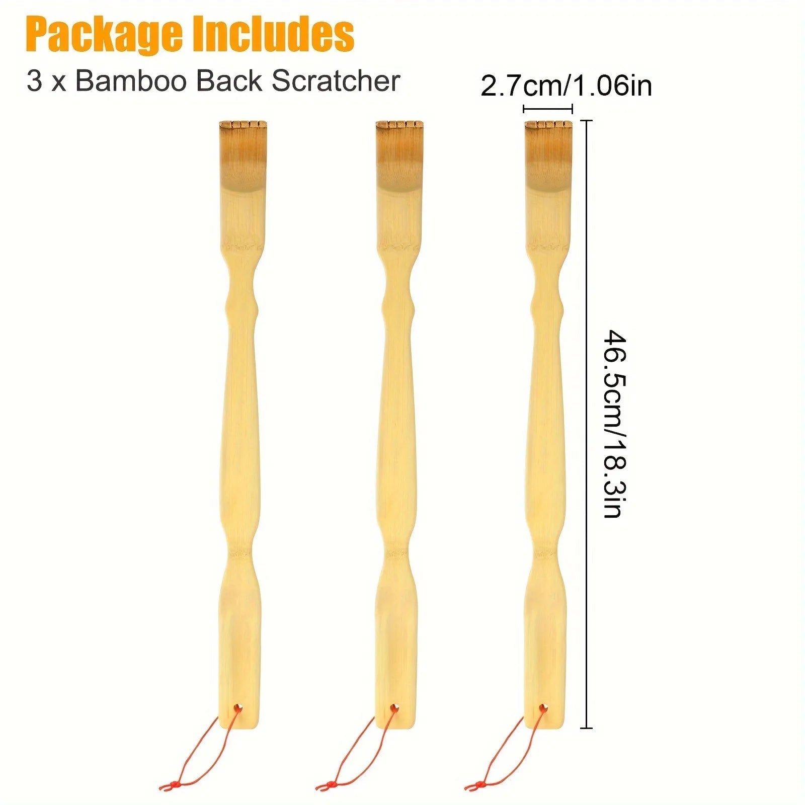 3 Pcs Bamboo Back Scratcher Set - Ramixor