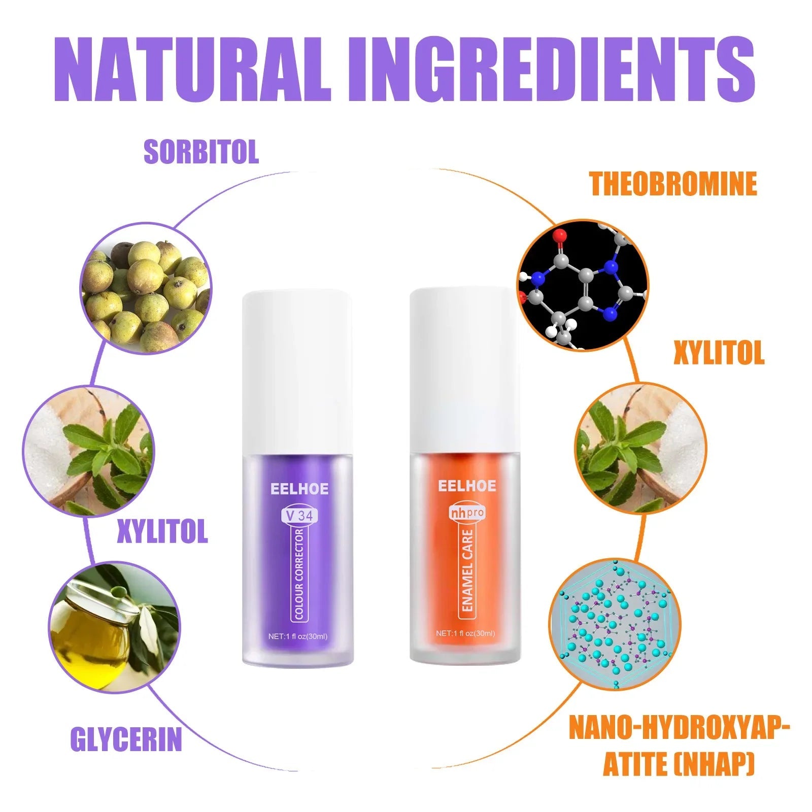 Orange & Purple Whitening Toothpaste - Ramixor
