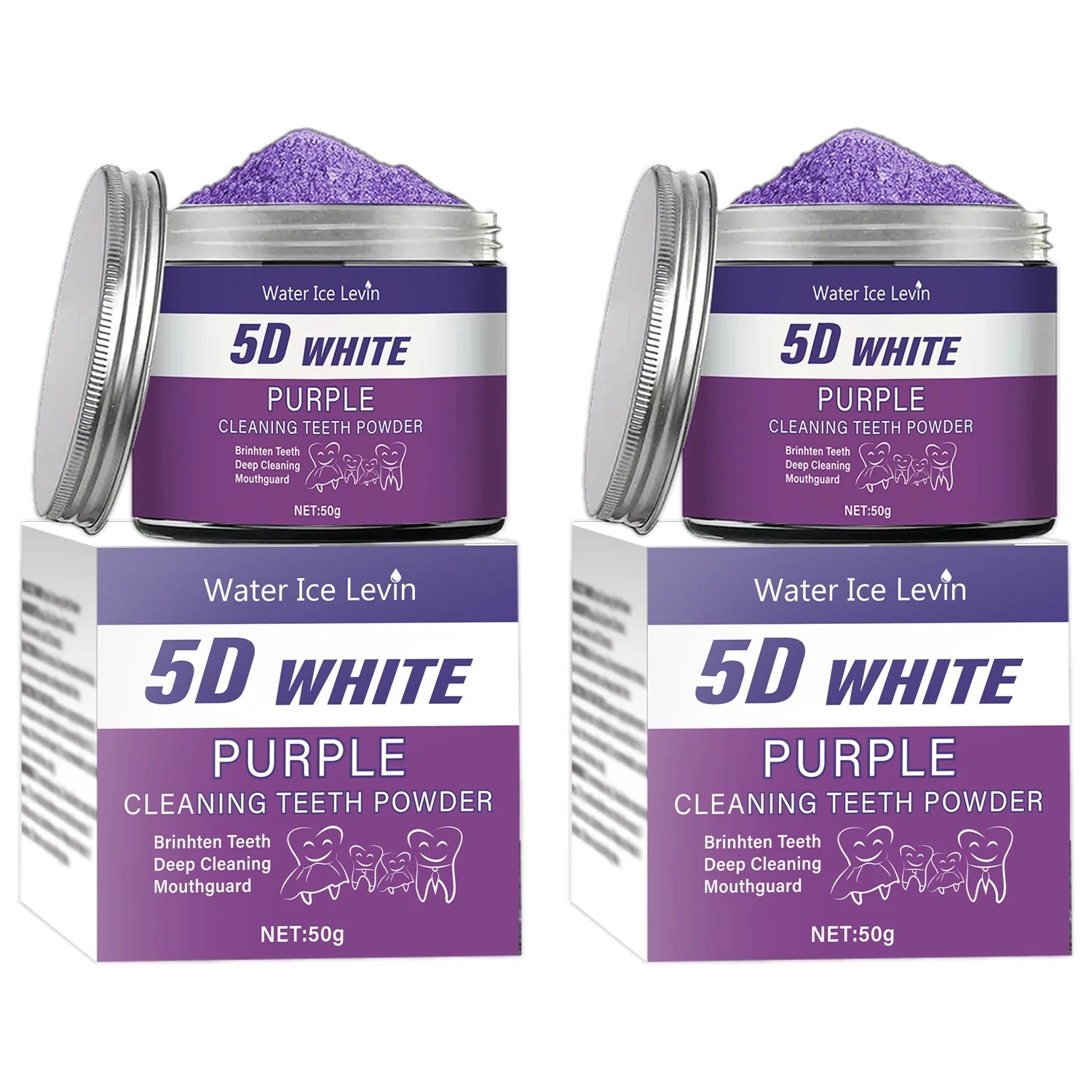 Purple Teeth Whitening Powder, Teeth Cleaning Powder - Ramixor