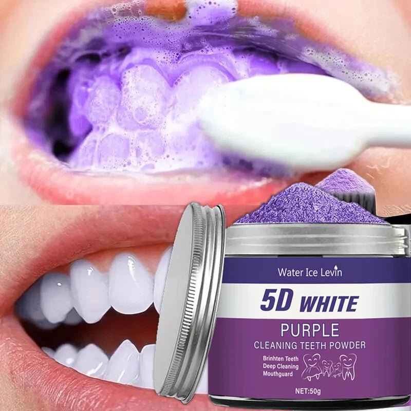 Purple Teeth Whitening Powder, Teeth Cleaning Powder - Ramixor