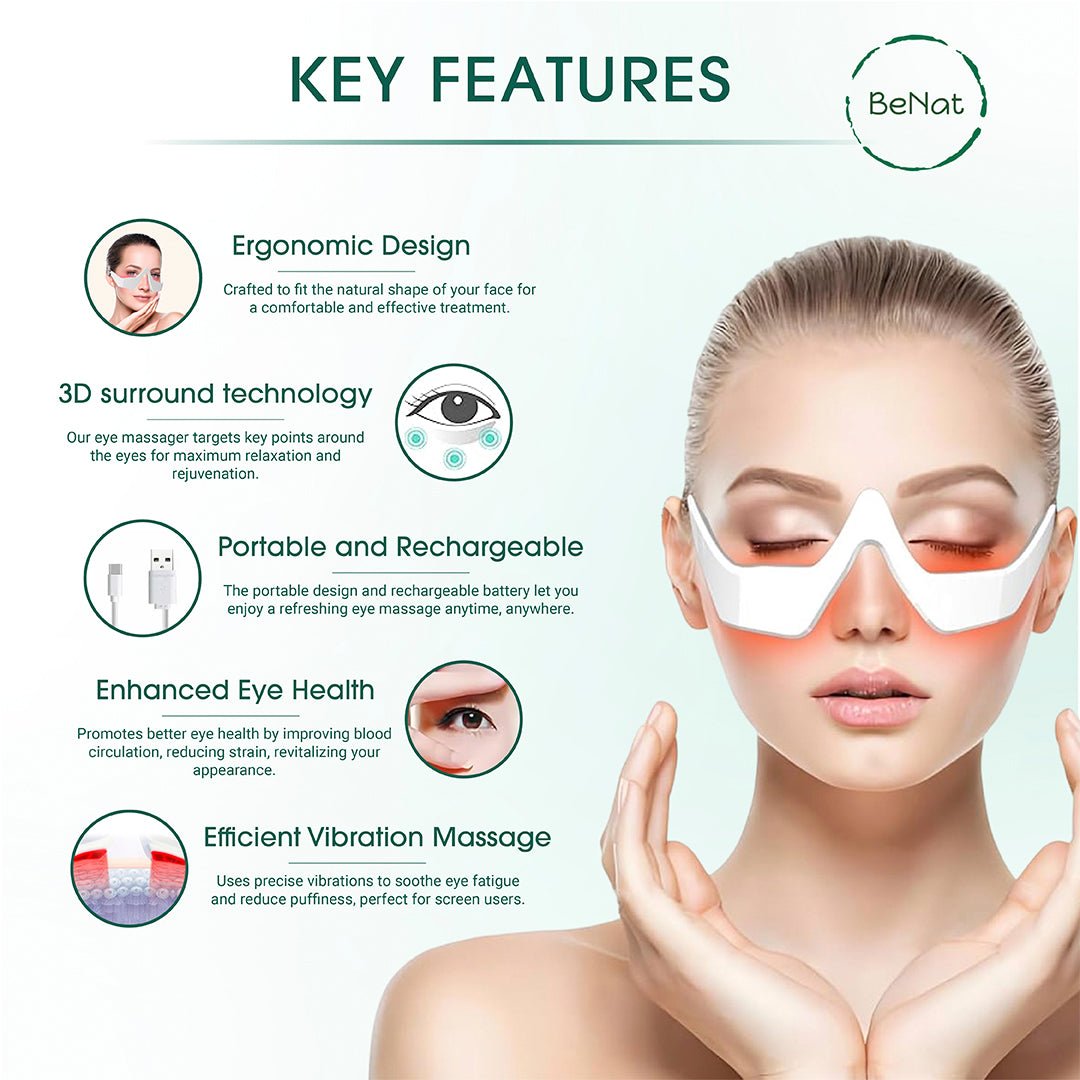 Under - Eye Red Light Therapy Skin Rejuvenation and Relaxation Massager - Ramixor