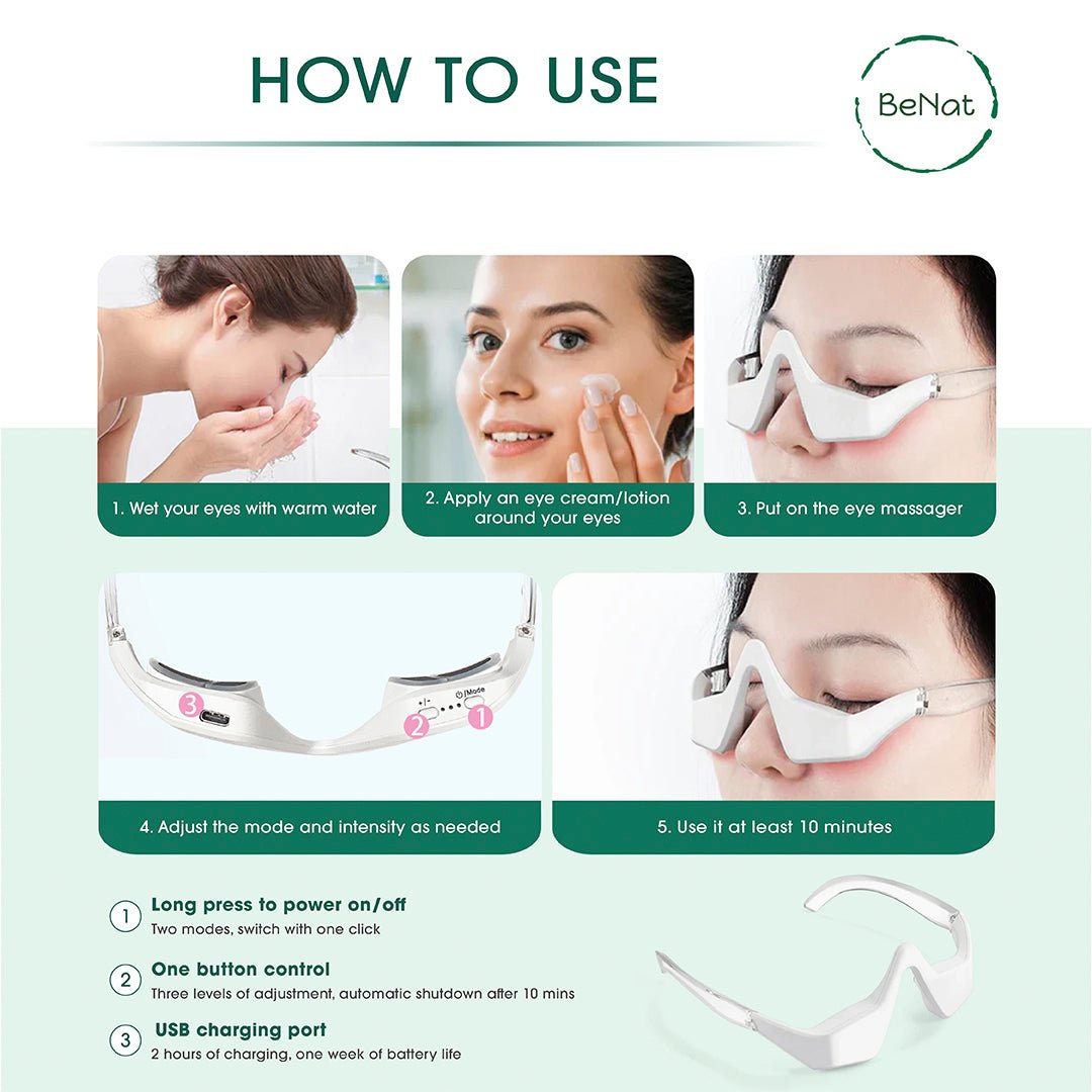 Under - Eye Red Light Therapy Skin Rejuvenation and Relaxation Massager - Ramixor