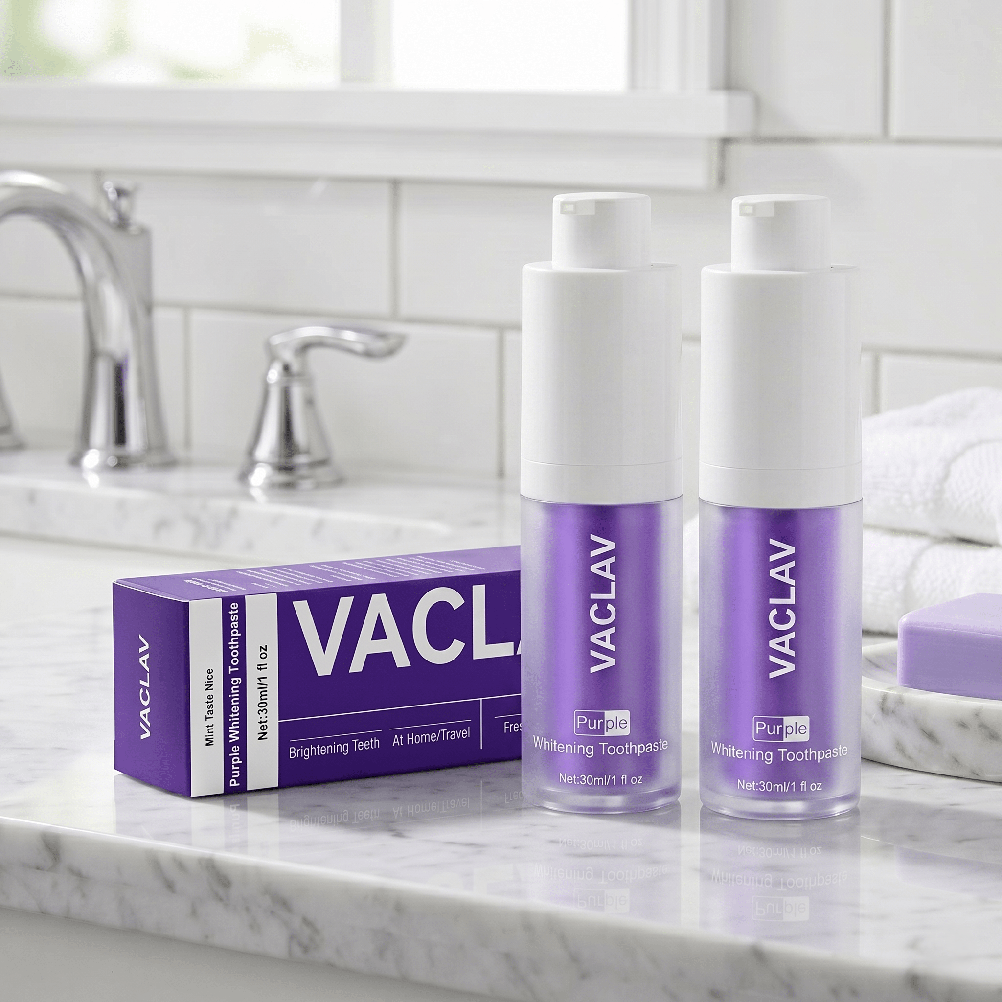 V34 Purple Toothpaste For Teeth Whitening - Ramixor