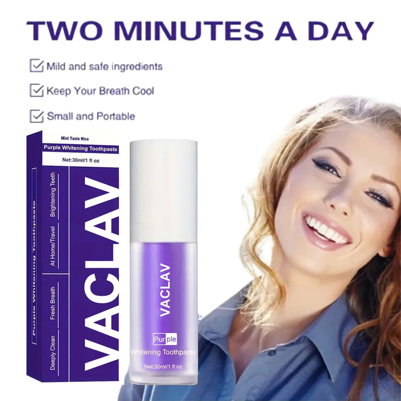 V34 Purple Toothpaste For Teeth Whitening - Ramixor