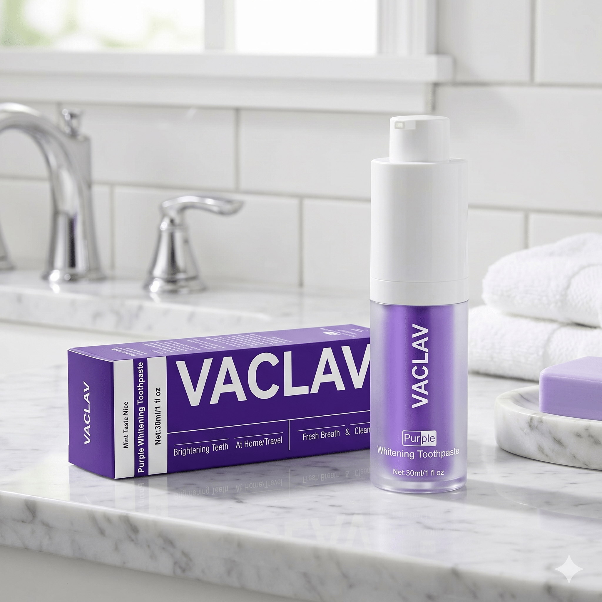 V34 Purple Toothpaste For Teeth Whitening - Ramixor