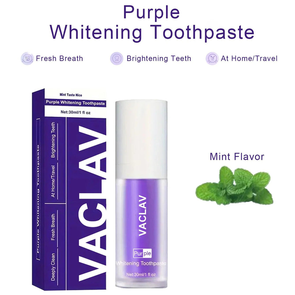 V34 Purple Toothpaste For Teeth Whitening - Ramixor